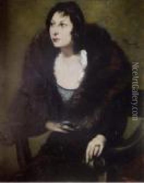 Portrait De Georgette Durand. Oil Painting - Emile Bernard