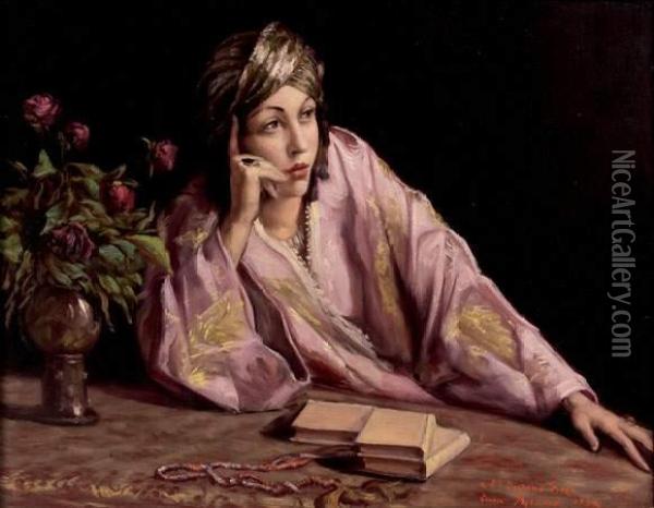  Portrait De Madame Durand Roze  Oil Painting - Emile Bernard