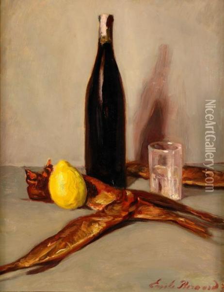 Stilleben Med Fiskar Oil Painting - Emile Bernard