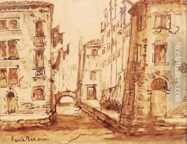 Venise, Un Canal Oil Painting - Emile Bernard