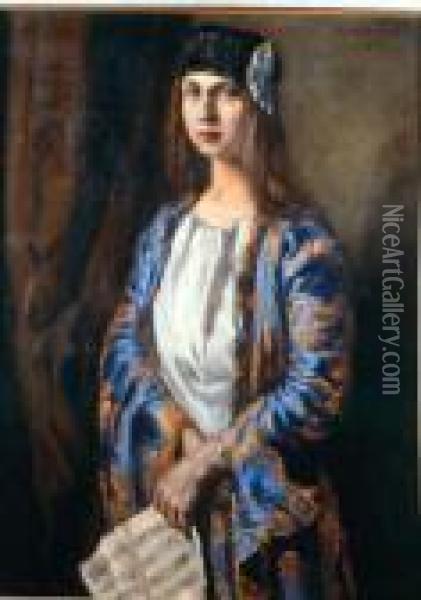 Portrait De La Fille Delartiste Oil Painting - Emile Bernard
