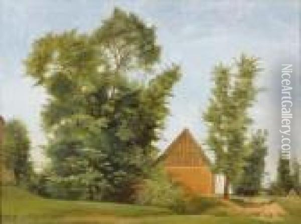 Etude D'arbres Oil Painting - Jean-Victor Bertin