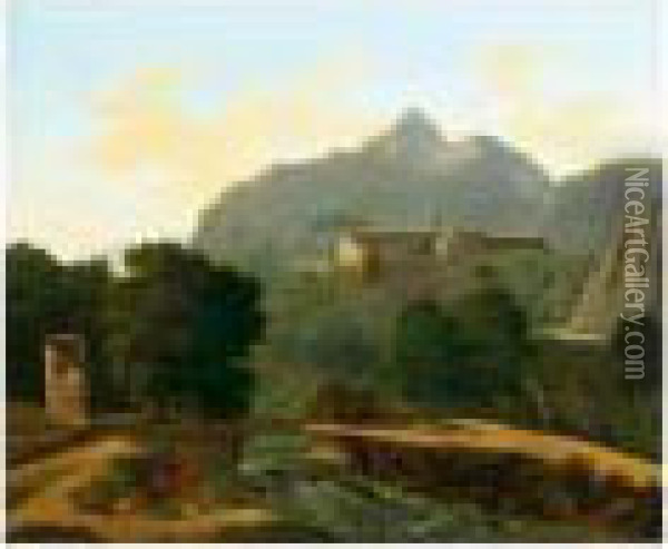 Le Monastere De San Benedetto Oil Painting - Jean-Victor Bertin