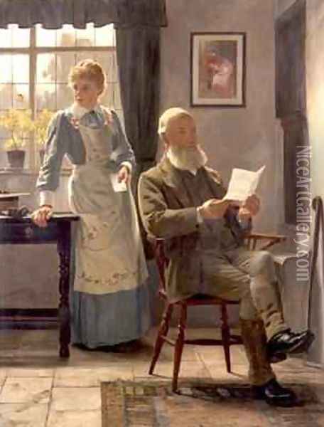 The letter Oil Painting - James Hayllar