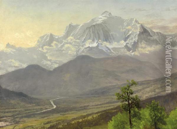 Mont Blanc Oil Painting - Albert Bierstadt