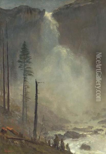 Nevada Falls Oil Painting - Albert Bierstadt