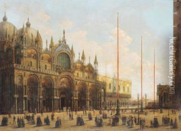 Ansicht Desmarkusplatzes Oil Painting - Giuseppe Bernardino Bison