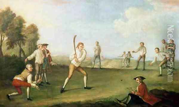 Cricket in the Artillery Ground Oil Painting - Francis Hayman