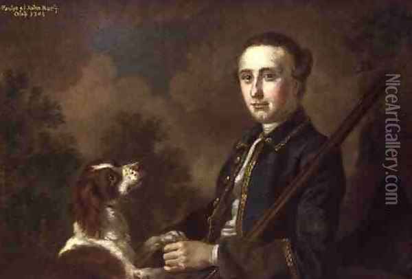 Portrait of Sir Henry Paulet St John Bt Oil Painting - Francis Hayman