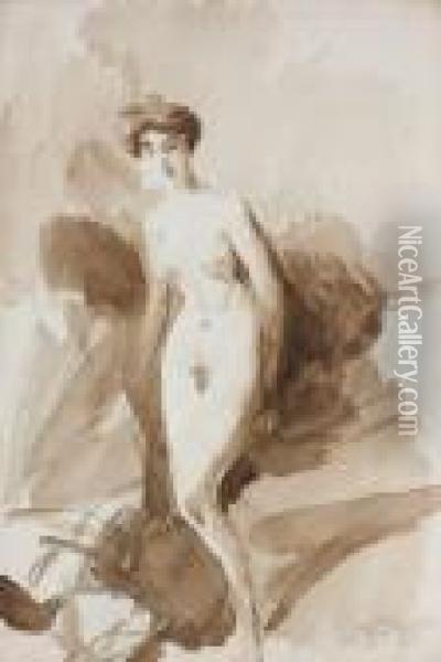 Etude De Femme Nue En Pied Oil Painting - Giovanni Boldini