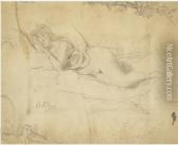 Nudo Di Donna Disteso Oil Painting - Giovanni Boldini