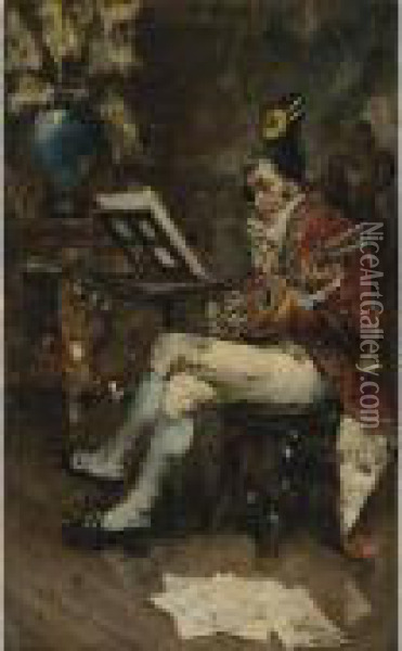 The Musician Oil Painting - Giovanni Boldini