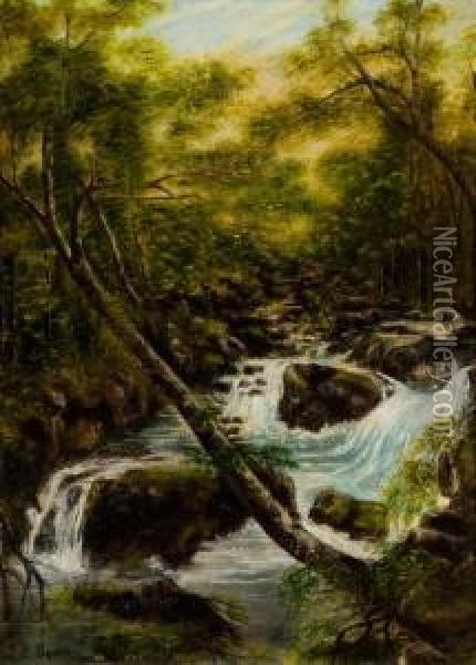 Forest River Oil Painting - William Joseph Caesar Julius Bond