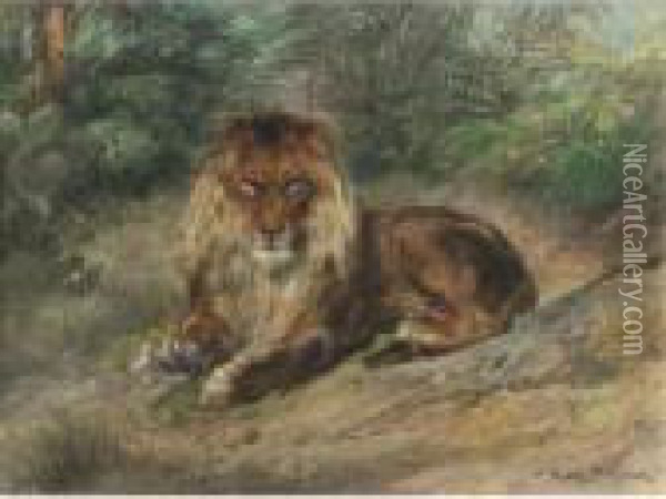 The Old Monarch Oil Painting - Rosa Bonheur