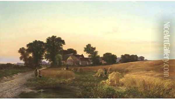 Morning, Sonning, Berks Oil Painting - William Heath