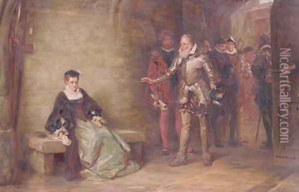 Princess Elizabeth 1533-1603 at the Tower Oil Painting - Robert Alexander Hillingford