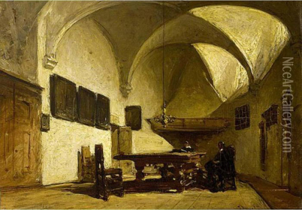 The Consistory Chamber, Breda Oil Painting - Johannes Bosboom