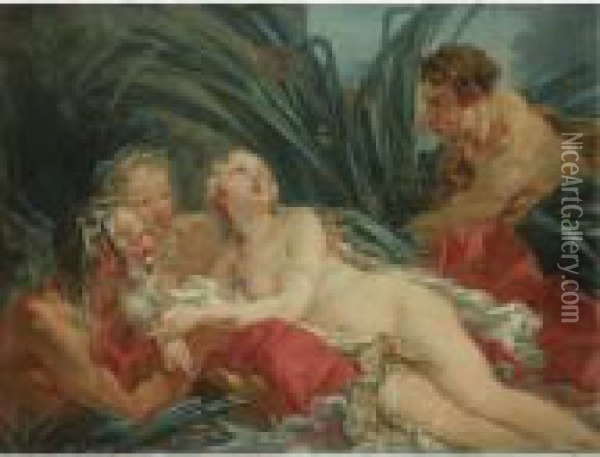 Pan And Syrinx Oil Painting - Francois Boucher