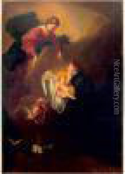 La Vierge Confiant L'enfant Jesus A Saint Stanislas Koska Oil Painting - Francois Boucher