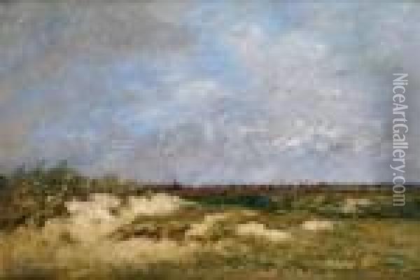 Berck, 
Les Dunes Par Gros Temps Oil Painting - Eugene Boudin