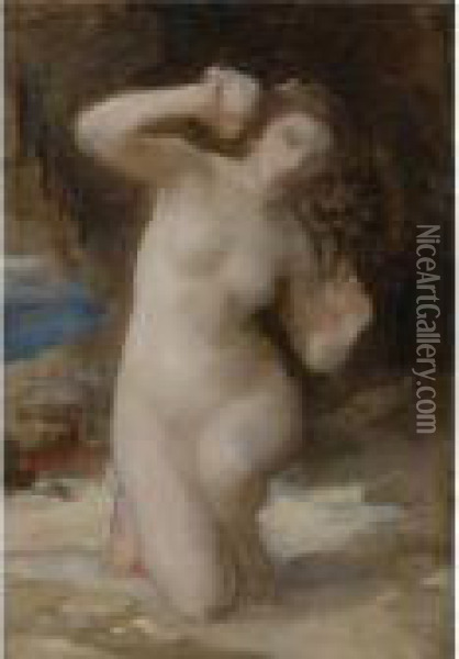 Study For Femme Au Coquillage Oil Painting - William-Adolphe Bouguereau