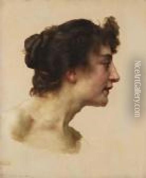 Etude De Tete D'elize Brugiere Oil Painting - William-Adolphe Bouguereau