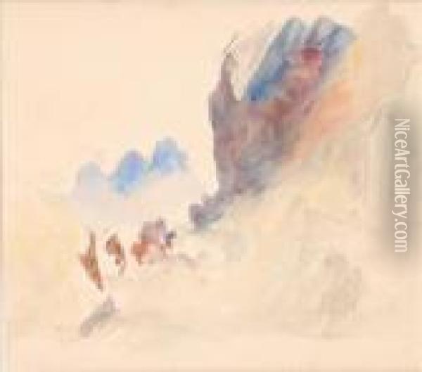 Cliffs Oil Painting - Hercules Brabazon Brabazon