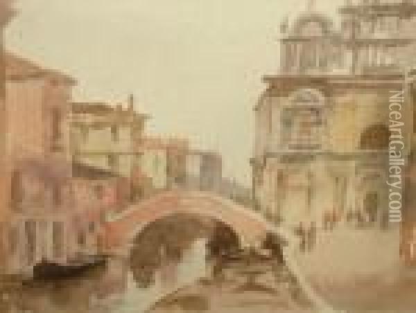 Rio De Mendicante, Venice Oil Painting - Hercules Brabazon Brabazon
