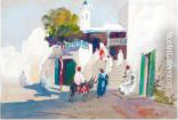 Mosque Of Sidi Oil Painting - Hercules Brabazon Brabazon
