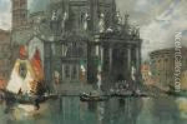 The Church Of Santa Maria Della Salute, Venice Oil Painting - Hercules Brabazon Brabazon