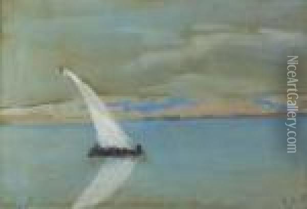 A Dhow On The Nile, Egypt Oil Painting - Hercules Brabazon Brabazon