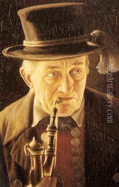 Portrait of an Elderly Swabian Man Oil Painting - Carl Heuser