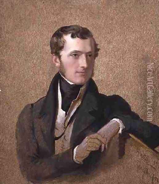 Portrait of Viscount Mahon 1805-75 later fifth Earl Stanhope Oil Painting - Sir George Hayter