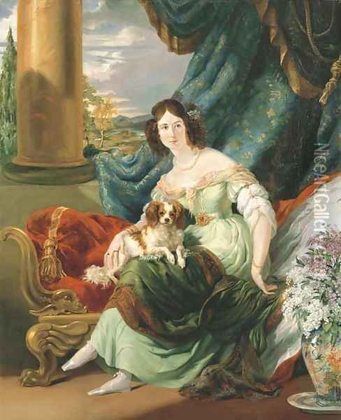 Portrait of Charlotte, Countess de la Bourdonnaye (1795-1875) Oil Painting - Sir George Hayter