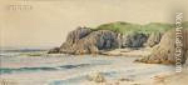 Coastal Cliffs Oil Painting - Alfred Thompson Bricher
