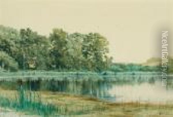 Marsh Scene Oil Painting - Alfred Thompson Bricher