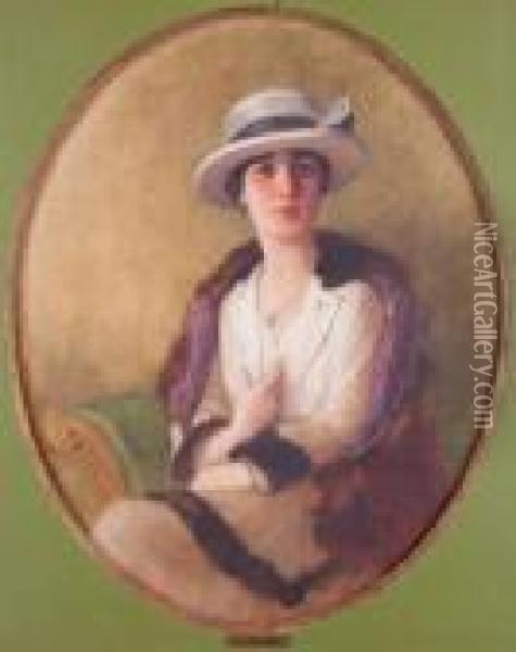 Femme Au Chapeau Oil Painting - Frederick Arthur Bridgman