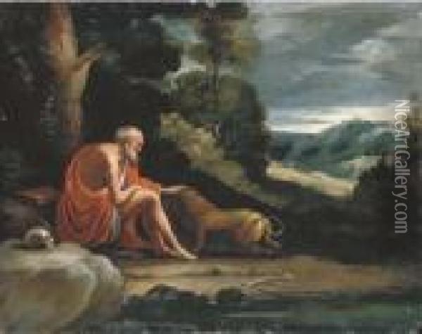 Saint Jerome In The Wilderness Oil Painting - Paul Bril