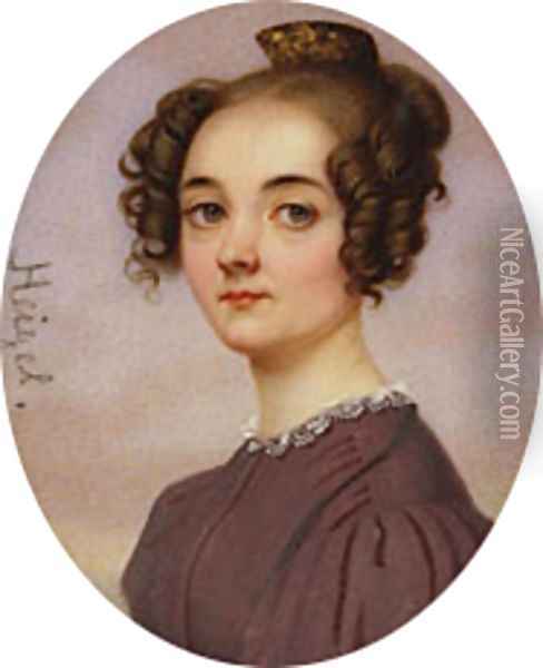 Lola Montez (1818 1861) Oil Painting - Joseph Heigel