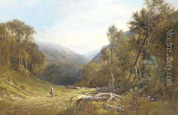 Near Lynmouth, North Devon Oil Painting - Frederick William Hulme