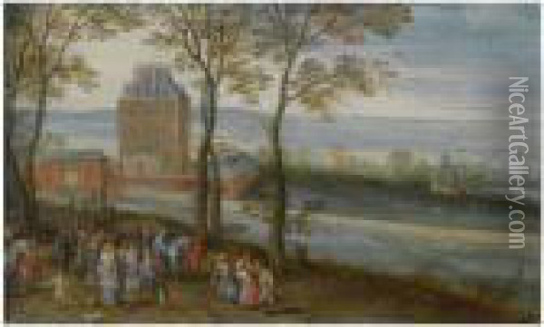 An Extensive Landscape Oil Painting - Jan The Elder Brueghel