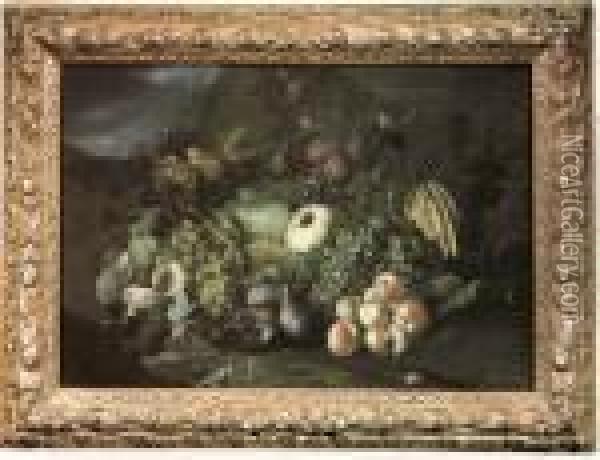 Natura Morta Con Frutta Oil Painting - Jan The Elder Brueghel