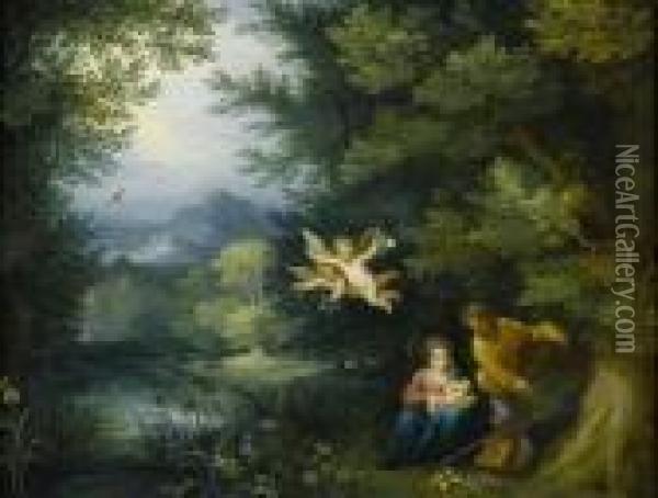 Rest On The Flight Into Egypt Oil Painting - Jan Brueghel the Younger
