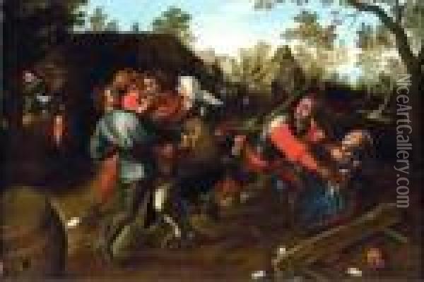 La Rixe Des Paysans Oil Painting - Jan Brueghel the Younger