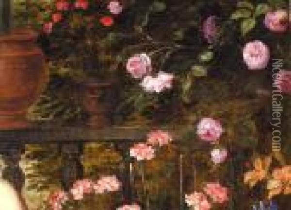 Vertumnus Und Pomona Im Garten Oil Painting - Jan Brueghel the Younger