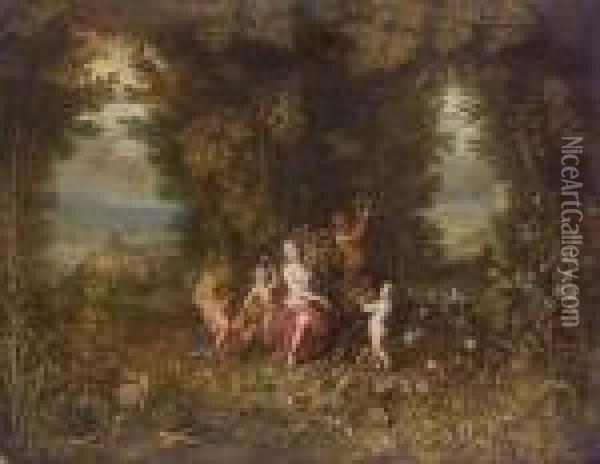 An Allegory Of The Earth Oil Painting - Jan Brueghel the Younger