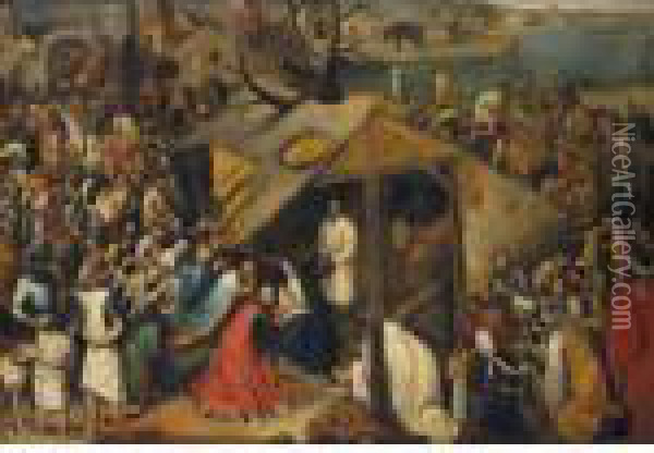 Tion Of The Magi Oil Painting - Pieter The Elder Brueghel