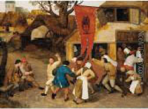 A Village Kermesse Oil Painting - Pieter The Elder Brueghel