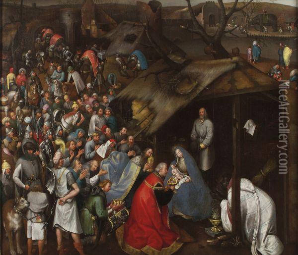 L'adoration Des Mages Oil Painting - Pieter The Younger Brueghel