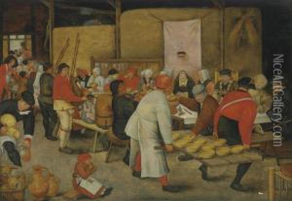 The Wedding Feast Oil Painting - Pieter The Younger Brueghel